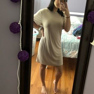 nude t-shirt dress